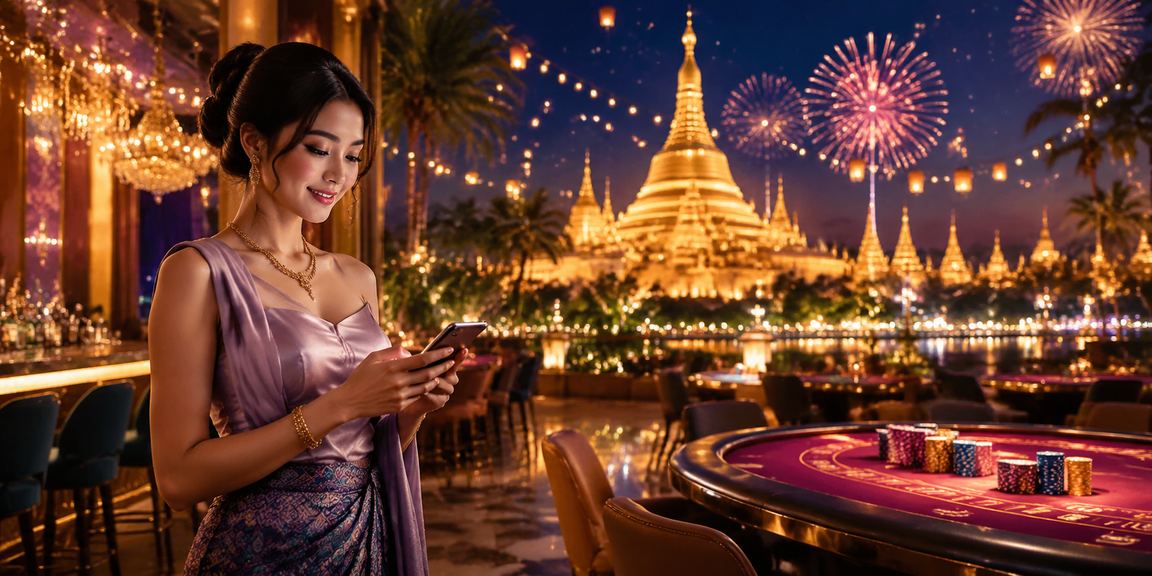 ဘာဂိုမြို့တွင် မိုဘိုင်းကာစီနို အသုံးပြုနေသော ဓာတ်ပုံ
